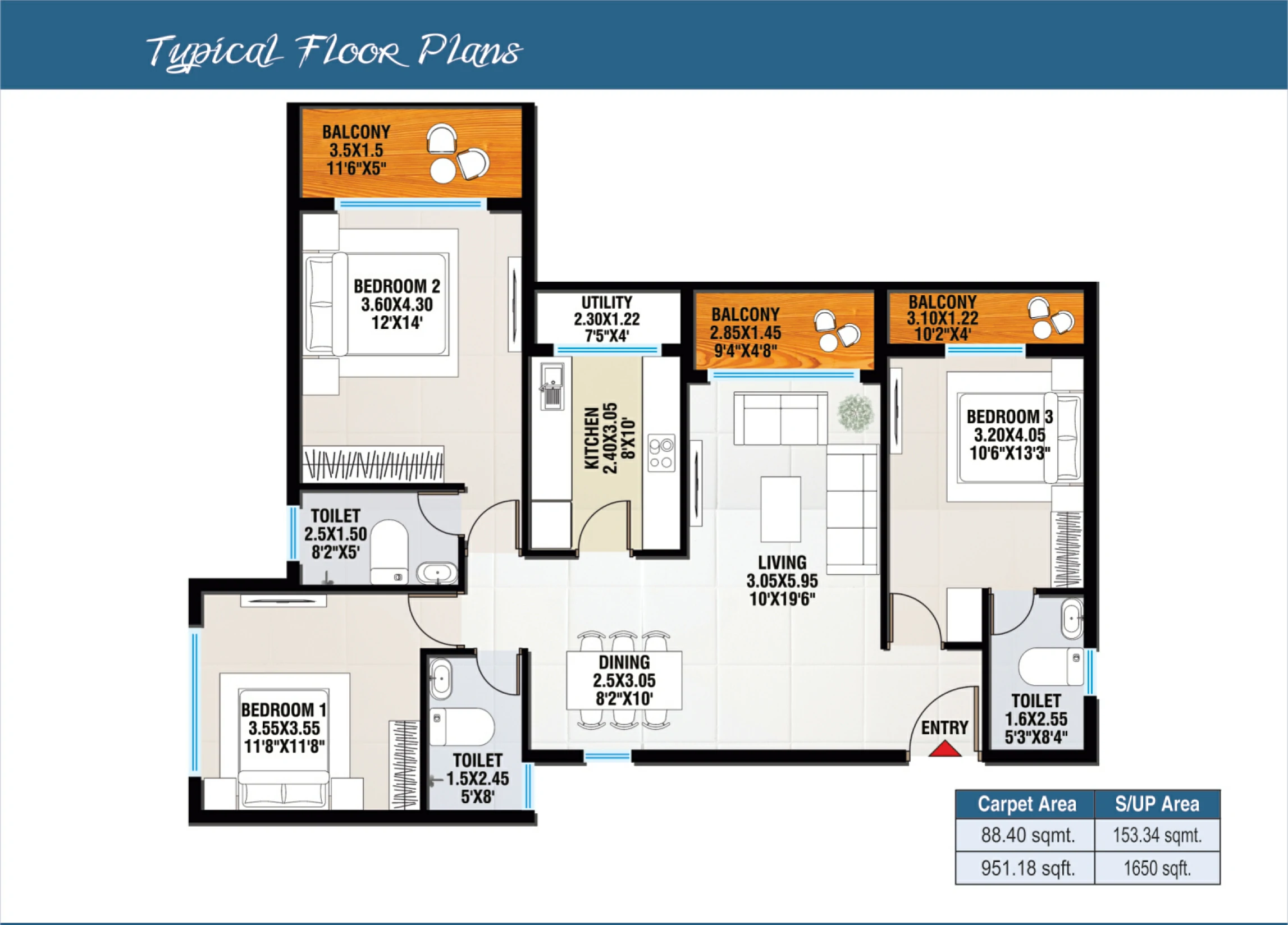 3 BHK Flats in Bhopal for Sale | Ready to Move Flats in Bhopal